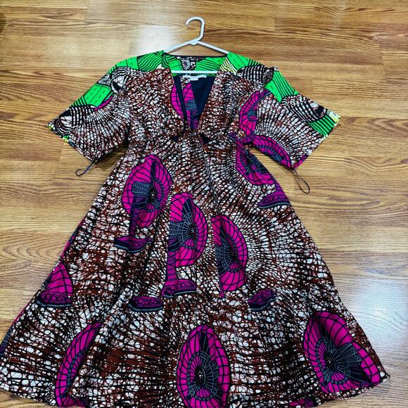 Stella McCartney Patterned Gabrielle mini dress cut out back sz IT 46 / US 12 - Picture 12 of 15